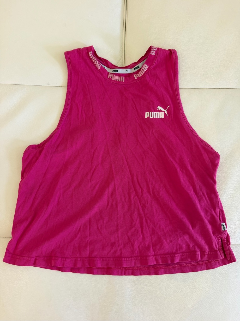 Puma Women's Fuchsia Logo Tank Top
